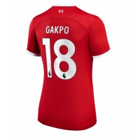 Dres Liverpool Cody Gakpo #18 Domaci za Žensko 2023-24 Kratak Rukav